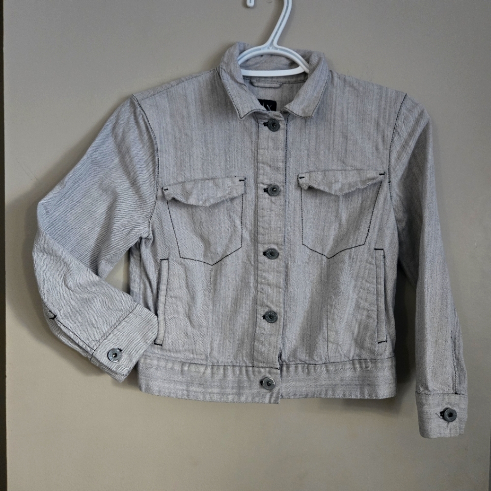 5 for $25 Armani Exchange AX Kids Jacket Denim Boys Small Button Up